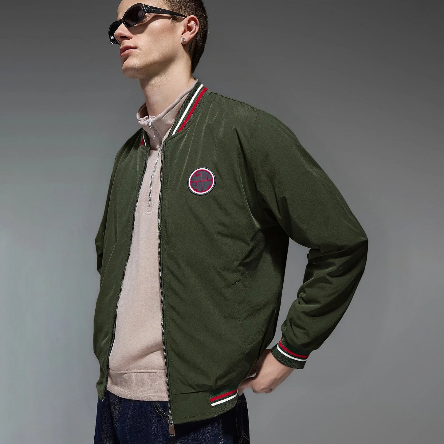Men's Jacket Casual American Street Classic Badge Design Men's Coat Autumn Fashion Versatile Windproof Thin Men's Jacket