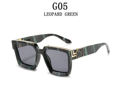 Millionaire Sunglasses For Men Vintage Square Fashion Glasses Luxury Retro Sunglasses Women Trending Punk Gafas De Sol Lentes