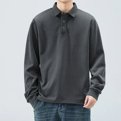 Plus Size Men Long Sleeve Polo Shirts Autumn Winter Polos 1XL-7XL 110-175kg Loose Oversized Tops Big Size Men Clothing 남자 폴로 셔츠