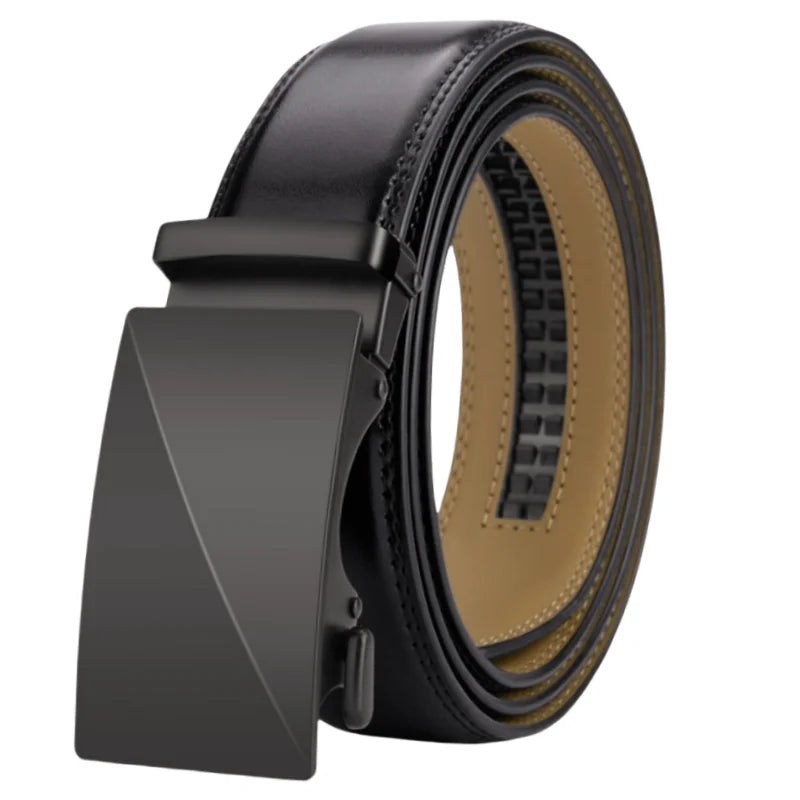 Brand Leather Belts for Men 115cm-145cm Automatic belt with ratchet strap Top quality belts, luxury belts for men