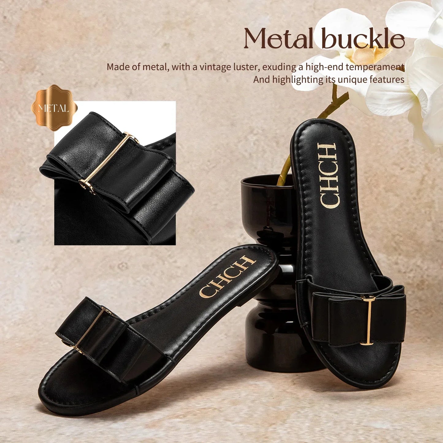 Slippers high quality PU flat women's shoes red shoes 2025 luxury brand new listing