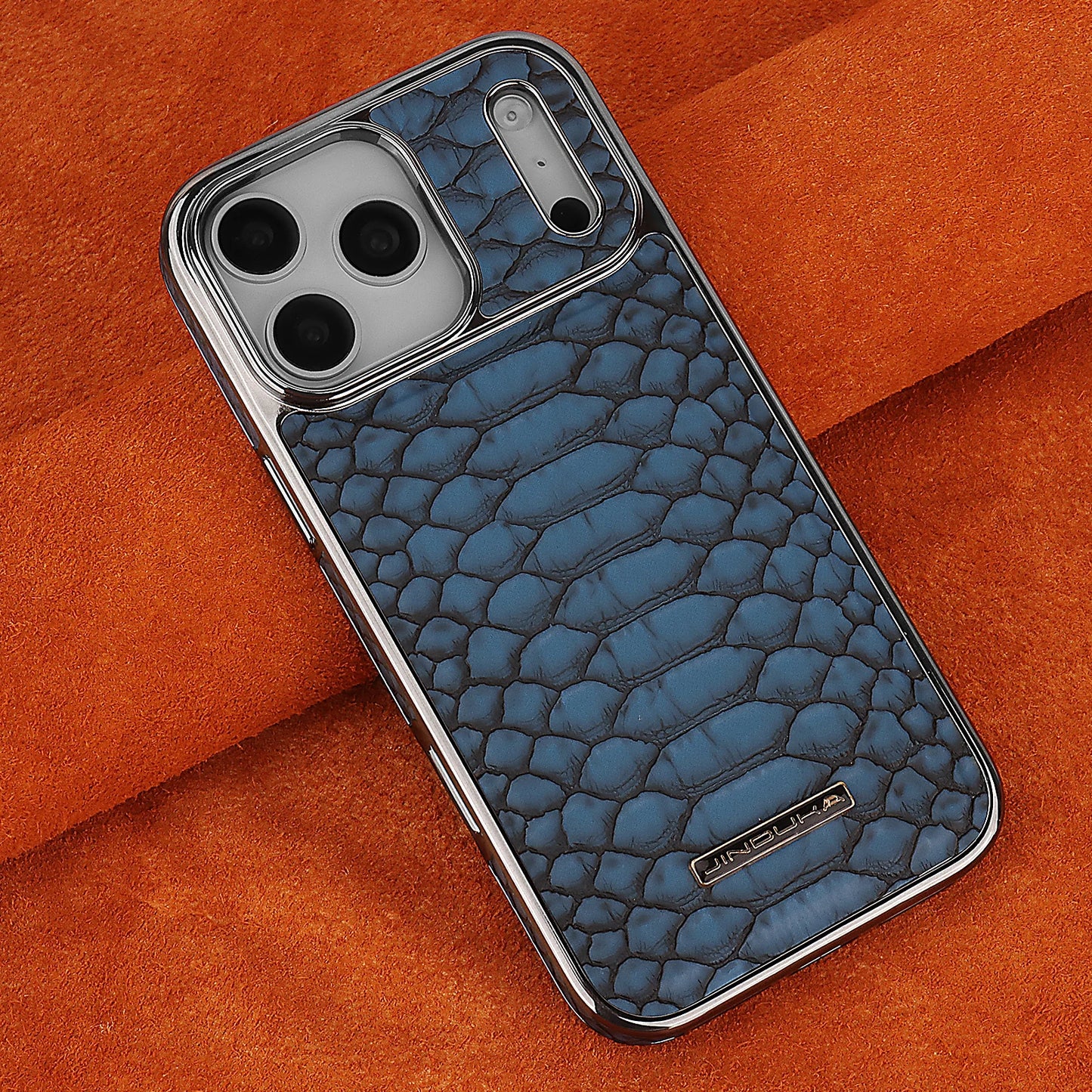 Luxurious And Stylish Snake Patterned Leather Phone Case, For IPhone 17 16 15 Pro Max 17Air Protective Case, With Flannel Lining