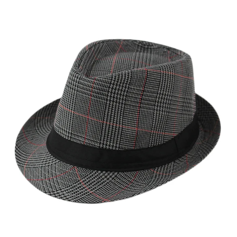 Summer Fedoras for Men Middle old aged Cap Linen Panama Solid  Jazz Hat Cowboy  Men's Women's  British Party Sun Hat