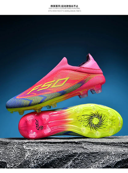 Men Society Soccer Shoes Cleats FG/TF Professional Original Women Football Boots Grass Indoor Training Unisex Non Slip Sneaker