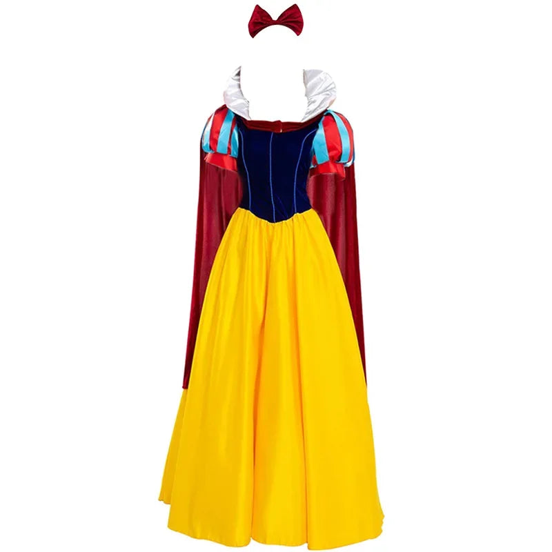 Adult Cosplay Dress Snow White Girl Princess Dress Women Adult Cartoon Princess Snow White Halloween Party Costume
