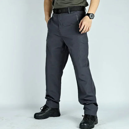 Summer Quick Dry Men Pants Thin Hunting Tactical Cargo Pants Multi-Pocket Loose Long Trousers Lightweight Hiking Work Pant