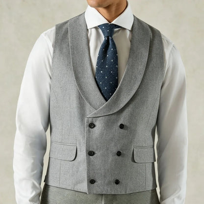 Men Vest Pink Solid Double Breasted With Lapel Waistcoat For Wedding Banquet Business Work Office Casual Daily Men Suit Vest