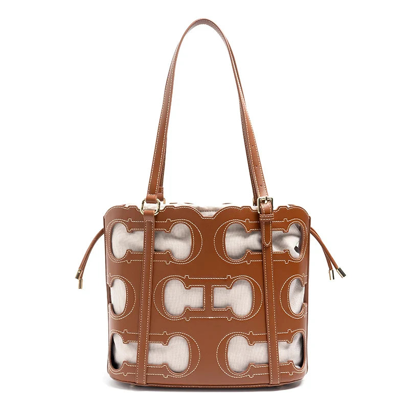 High-end Brand Women's Handbag Fashion Hollow 2026 New Large Capacity Simple Shoulder Bag