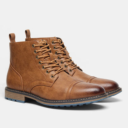 Men Ankle Boots 2024 fashion comfortable brand boots leather #637