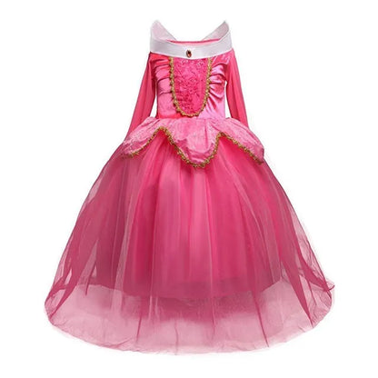 Kids Cinderella Costume Princess Dress for Girls Children Rapunzel Snow White Belle Jasmine Elsa Aurora Cosplay Carnival Dresses