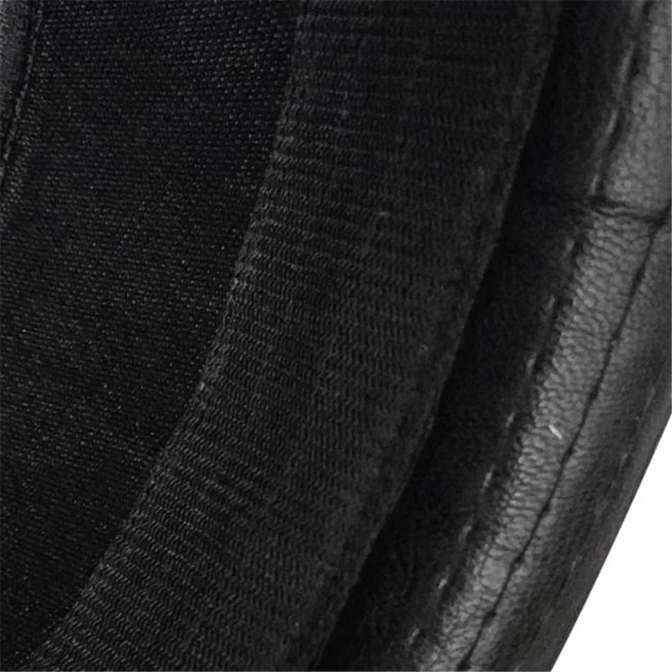 Men and Women Black Leather Fedora Hat Vintage Style Jazz Hat for Autumn & Winter Fashion, Handmade Trilby Hat