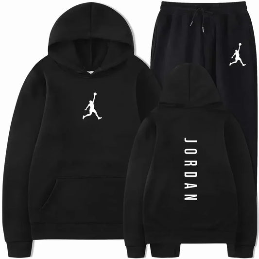 2026 Spring/Summer New Collection Outdoor Fitness Basketball Casual Sportswear Set, Stylish Men's Hooded Sweatshirt + Jogging Pa