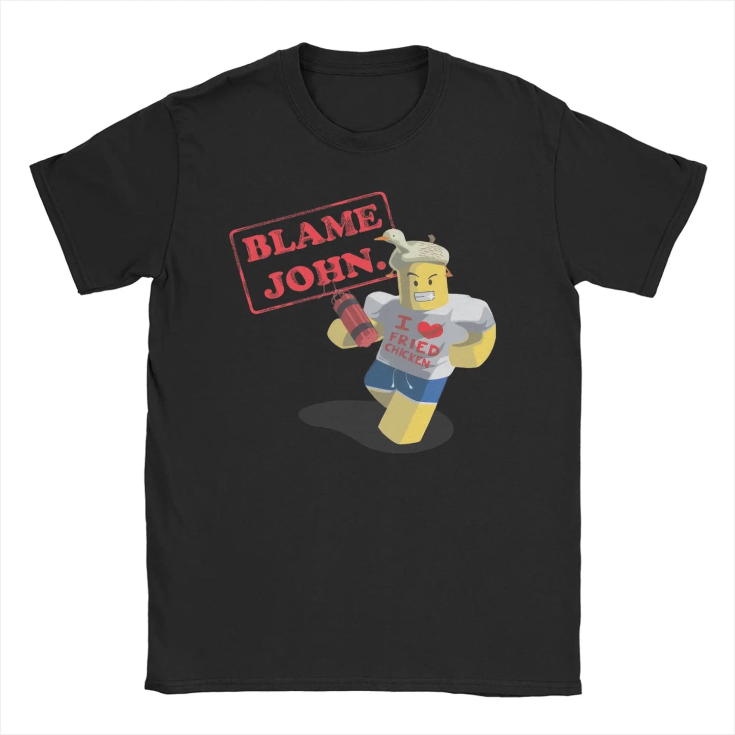 Shedletsky Blame John Forsaken Gaming T Shirts Meme 100% Cotton Tops Men Women Short Sleeve Tee Shirt Graphic Printed T-Shirts