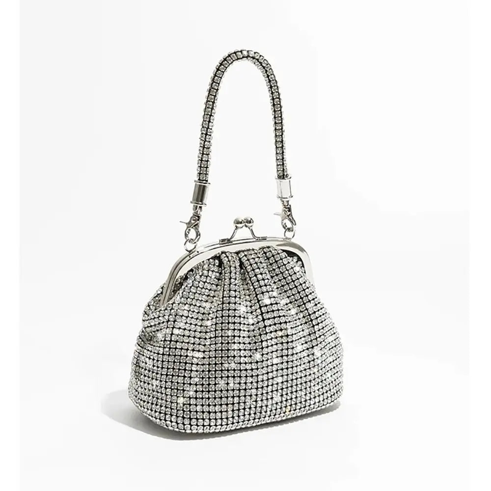 Fashion Rhinestones Evening Bag Portable Clutch Bag Casual Mini Purse Crystal Handbags Party for Women