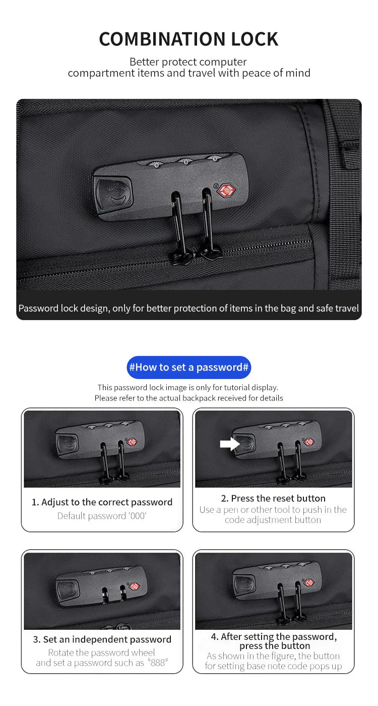 Men's Backpack with Expandable Vacuum Compression, Large Capacity, Dry and Wet Separation, Multifunctional Business Backpack for Short Business Trips
