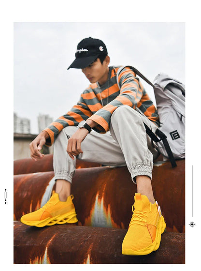 Sneakers Men Mesh Breathable Casual Men Shoes Unisex Light Soft Thick Sole Hole Couple Shoes Athletic Sneakers Women Shoes