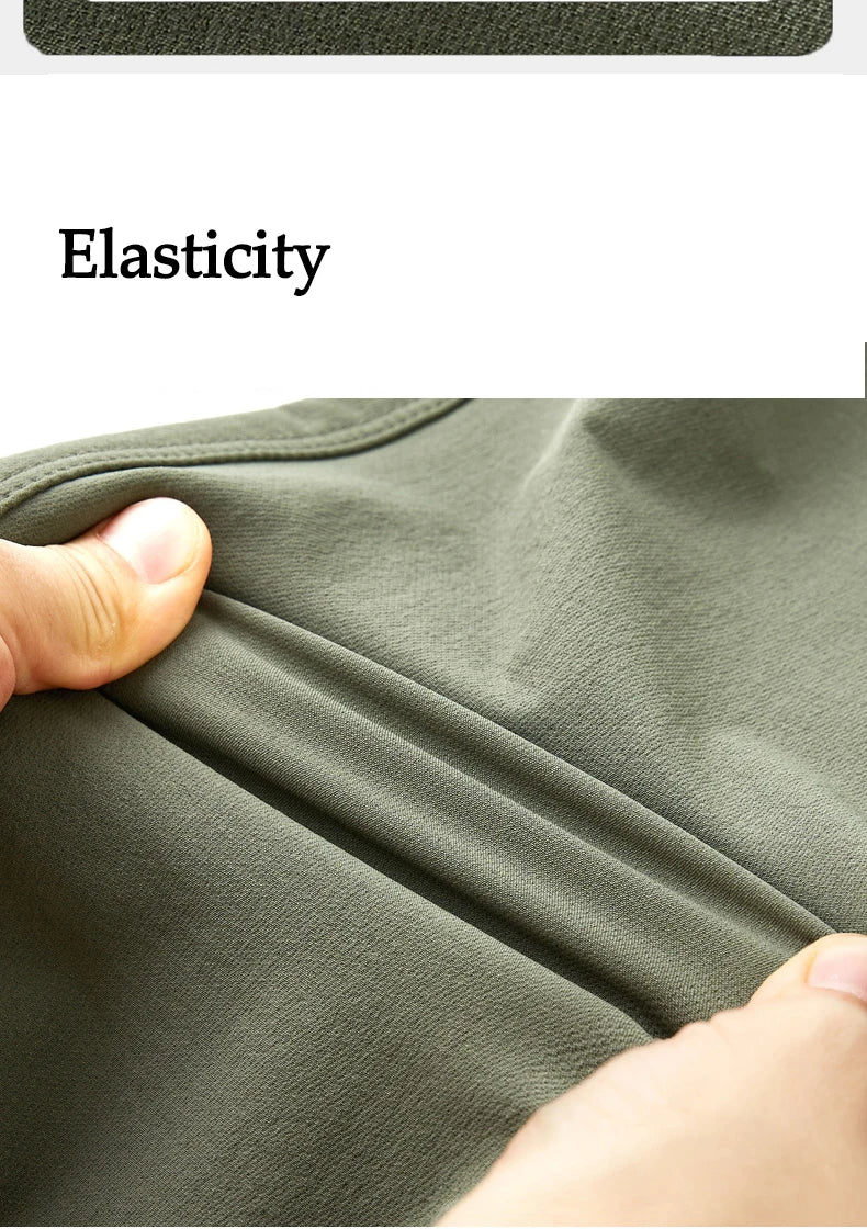 Male Hiking Pants Outdoor Waterproof Windproof Mountaineering Trousers Autumn With Belt Elasticity Fishing Cycling Cargo Pants