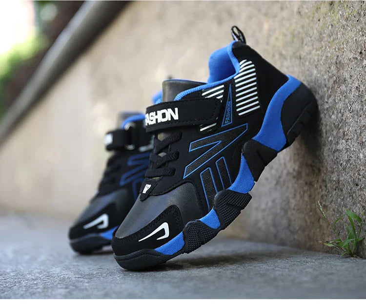 Four Seasons Leather Kids Shoes Non Slip Outdoor Children Walking Sneakers Casual Boys Sport Tennis Size 28-39