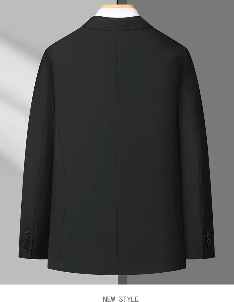 Blazer Masculino Men's Fashion Business Trend British Style Gentleman Slim Professional Formal Dress Wedding Men's Summer Suit