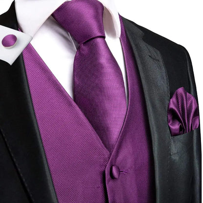 Fashion Silk Vest For Men Classic Gold Champane Yellow Waistcoat Jacket Tie Hankerchief Cufflinks Sets Dress Suit Wedding Hi-Tie