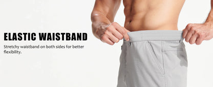 Summer Moisture Wicking Casual Shorts Mens Cargo Work Shorts Running Jogging Sports Bottoms Nylon Rip-Stop Short Pants