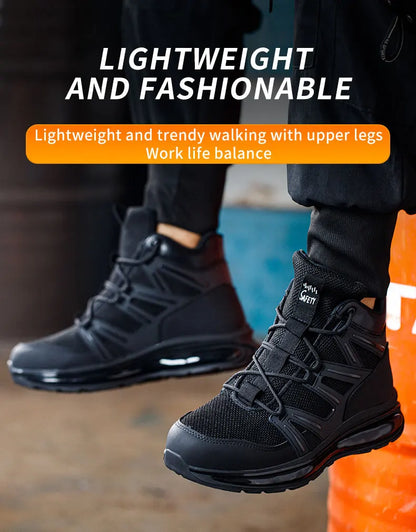 37-50 Fashion 2024 New Safety Shoes Men Anti-smash Work Shoes Anti Slip Indestructible Shoes Protective Sneakers Men Boots