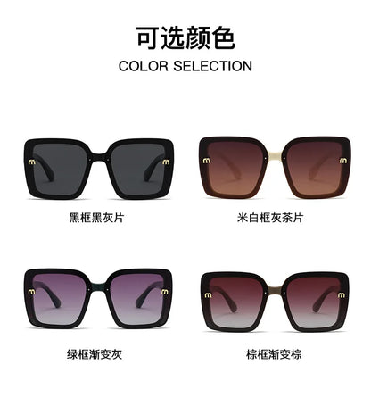 2026 New Luxury Square Sunglasses for Women Sun Glasses Oversized Frame UV400 Protection Trendy Shades for Driving Daily Wear