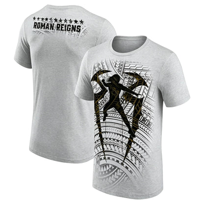 2026 Summer Men's Roman Reigns Tribal Logo 100%Cotton T-Shirt Print High Quality Fashion Breathable Casual Loose Sports shirt