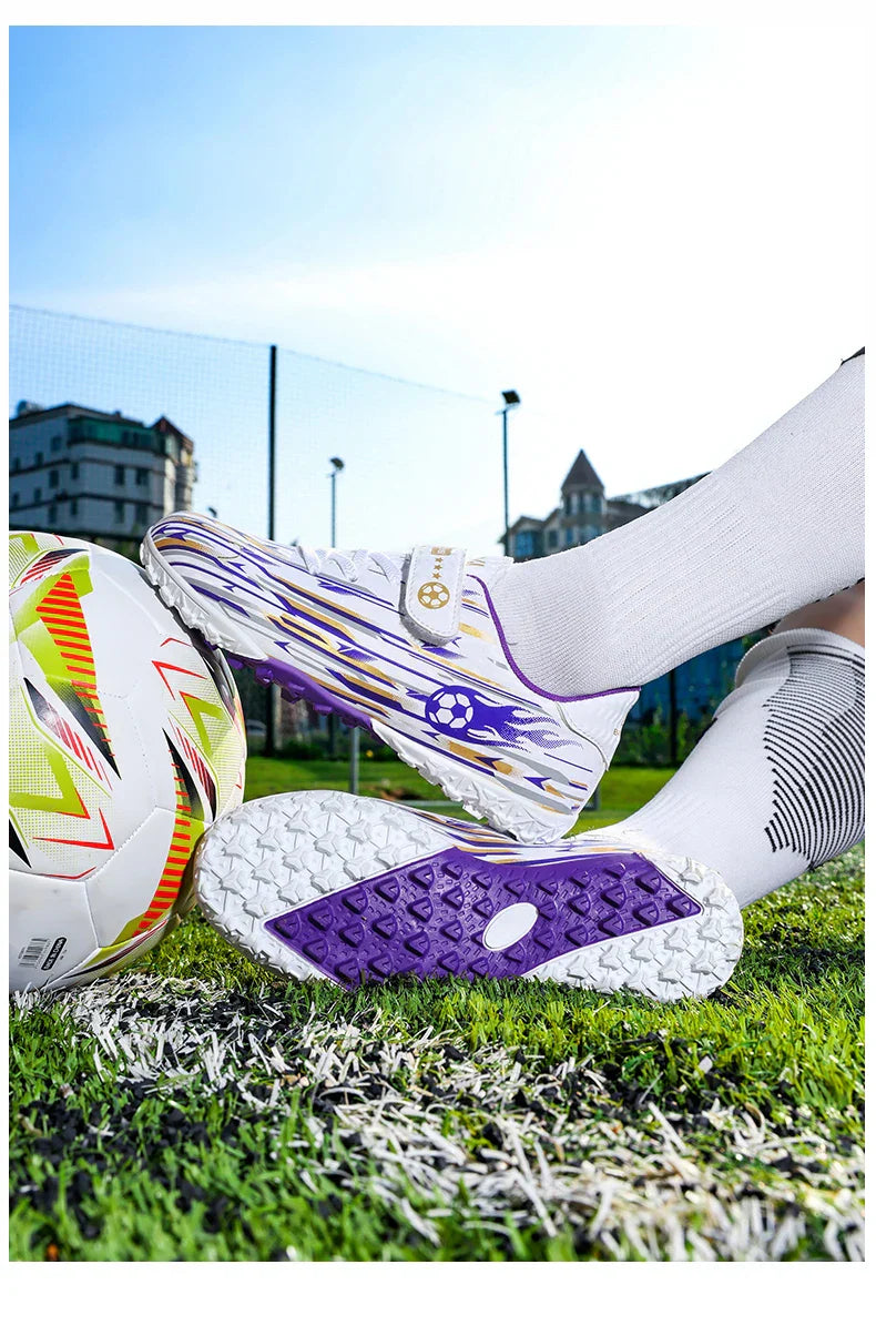 Kids Youth Soccer Shoes Boys Girls Football Cleats TF FG Training Sneakers Non-Slip Grass Artificial Grass Sport Boots