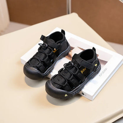 Boys Girls Casual Toes Capped Shoes Soft Sole Kids Sport Sandals Non-slip Children Summer Beach Shoes Classic Pull Rope 2025 New