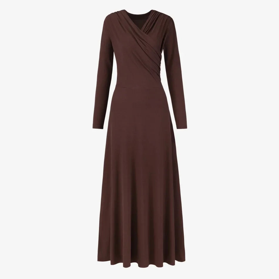 AS SS26 Flowy elegance wrap Maxi dress lightweight fabric flattering dressy woman clothes