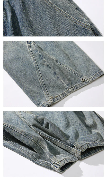 Spring Men Streetwear Denim Pants Men Harajuku Washed Baggy Jeans Men Y2K Fashion Punk Casual High Waist Wide Leg Pants