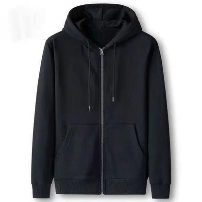 Men's Comfortable Fleece Hooded Sweatshirt Zipper Jacket Sports  Shirt Long Sleeved Sweatshirt Autumn and Winter Hooded Coat