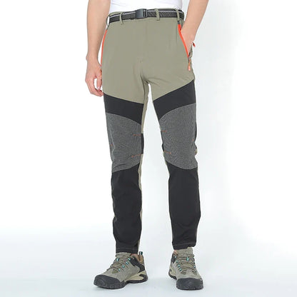 Men's Mountaineering Outdoor Pants with Four-Sided Elastic Quick Drying Pants, Light and Thin Summer Elastic Breathable Quick Dr