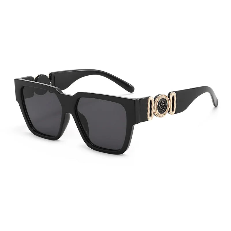 INS 2026 New Fashion Sunglasses Women Wide-leg Sun Glasses Men Trendy Brand Square Oversized Anti Blue Light Flat Mirror UV400