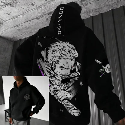 2026  Anime Hoodie Graphic Sweatshirt Men Women One Piece Zoro Streetwear New Spring Casual Pullover Jacket Long Sleeve Tops
