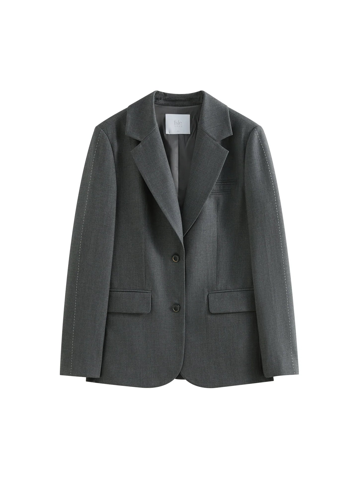Pink Grey Elegant Style Casual Blazer Jacket for Women 2025 Spring New Design Versatile Streetwear Chic Outfits 25FS11224