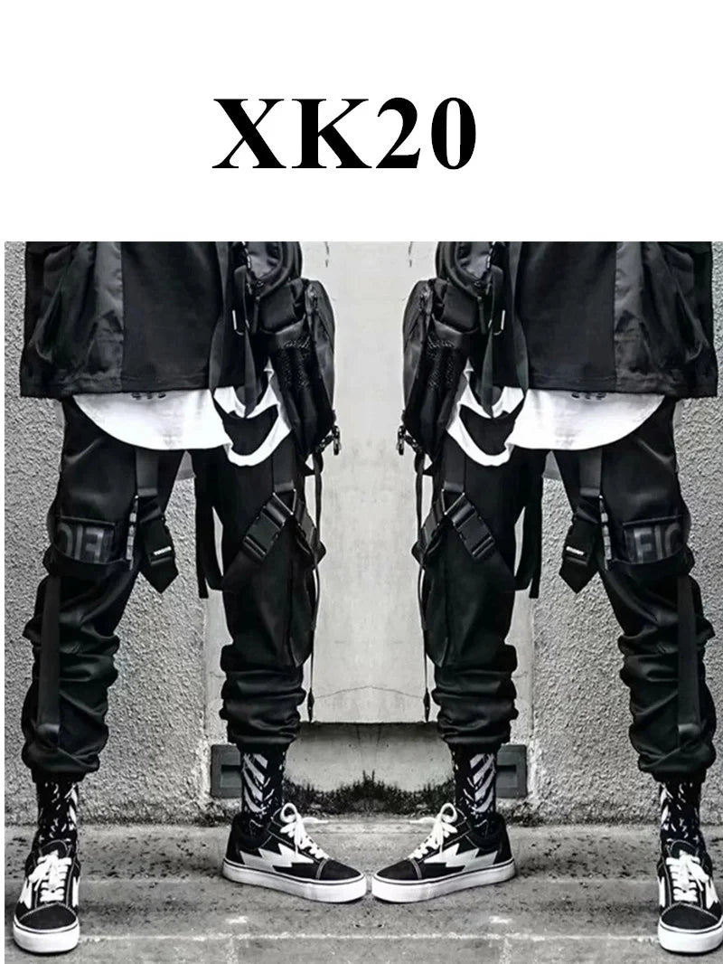 Mens Techwear Sweatpants Y2K Streetwear Jogging Pants Men Hip Hop Street Dance Casual Trousers Vintage Cargo Pant Pantalon Homme