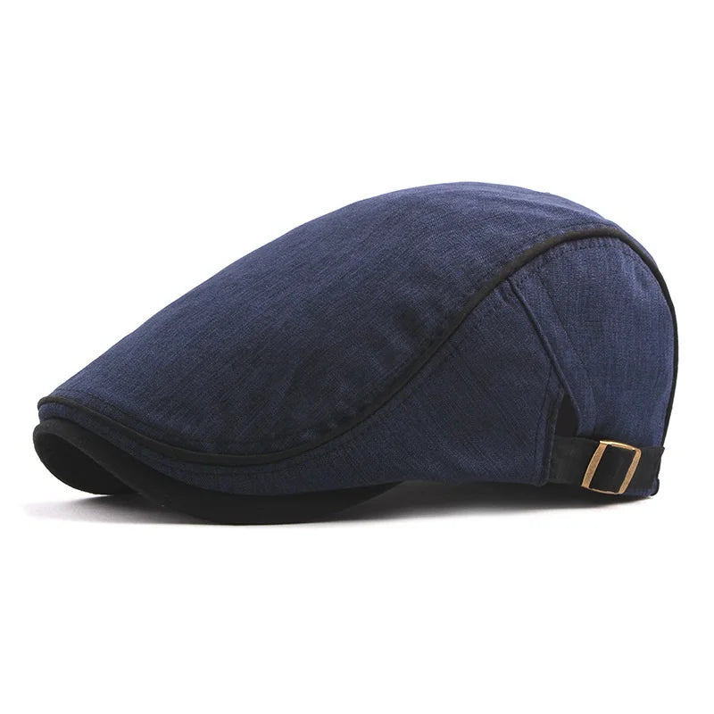Men's Women's Beret Herringbone Flat Ivy Newsboy Hat Wool Blend Gatsby Cabbie Adjustable Cap