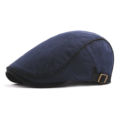 Men's Women's Beret Herringbone Flat Ivy Newsboy Hat Wool Blend Gatsby Cabbie Adjustable Cap