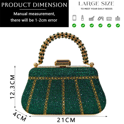 Nigerian Heel Party for Women Shoes and Bag Set Champagne Colour Rhinestone Handbag Italian Design Wedding INS 2024