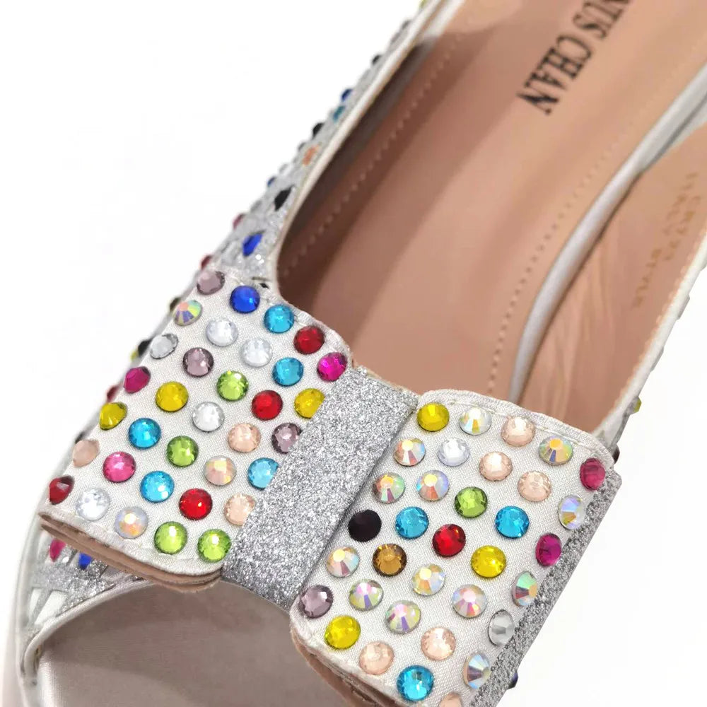 Gold Party Shoe and Bag Set for Wedding Italy Style Italian Matching Shoes and Purse Set for Bride Bridal High Heels Sandals Bag