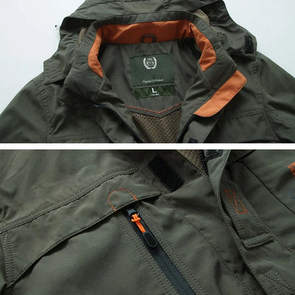 2024 Business Casual Jackets Man Sports Coat Spring Windproof Hooded Jackets Quick Drying Lightweight Outdoor Climbing Outwear