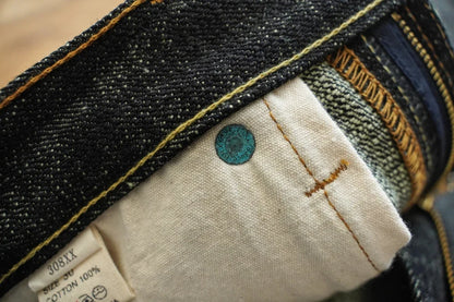 Mens Jeans Sanforized Selvedge Denim Jeans Limited EditionDouble-sided Dyeing 66 Fit 20 Oz