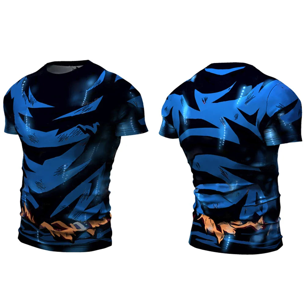 2026 Summer Dragon Ball Vegeta Saiyan Armor 3D Print Oversized Crew Neck T-Shirt High Quality Anime Streetwear Y2K Casual Tops