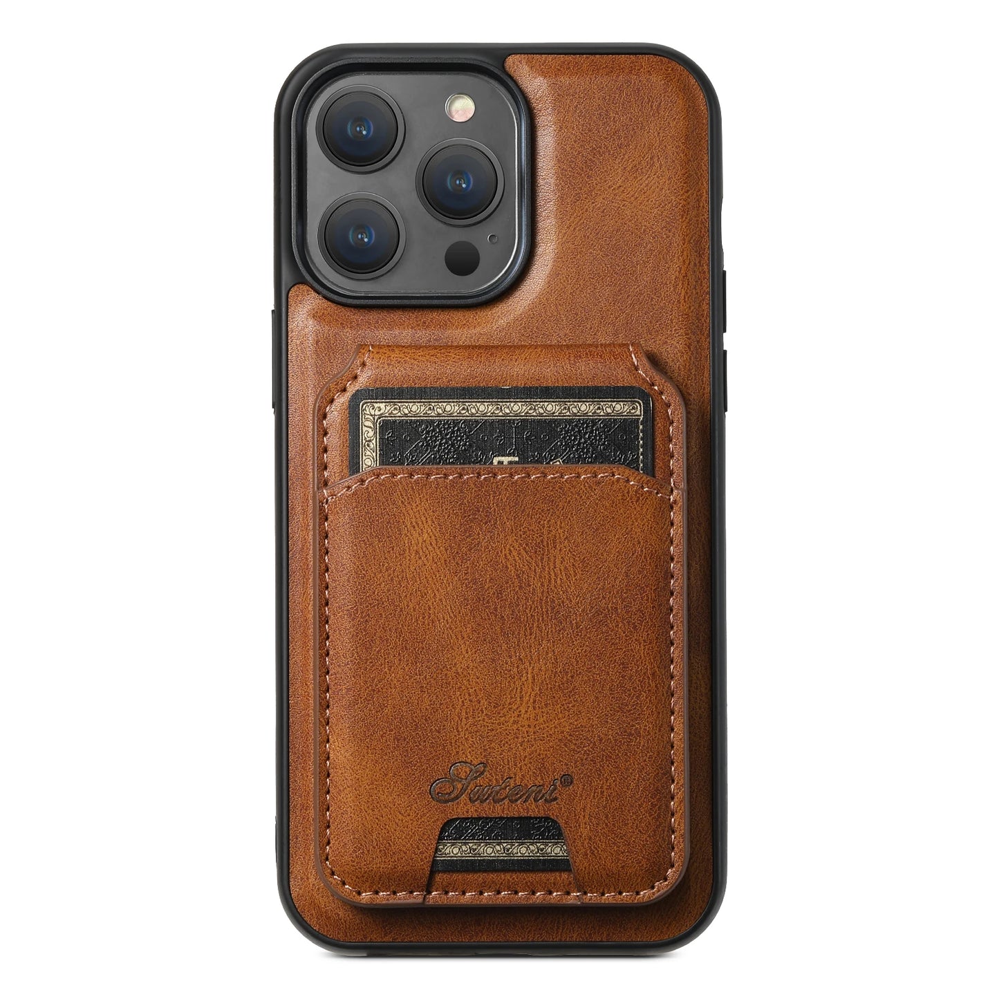 Luxury Magnetic Card Holder Leather 2 in 1 Phone Case For iPhone 17 16 15 14 13 12 Pro Max Plus Air Detachable Stand Phone Cover