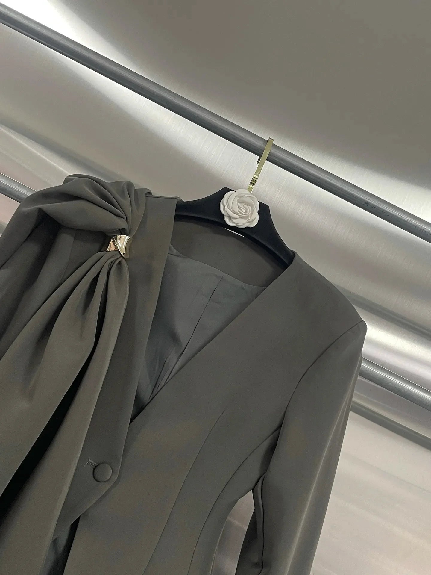Elegant Waist-Tie Blazer Jacket Women Bowknot Office Suit Top Chic Designer Small Brand Fashion Outerwear