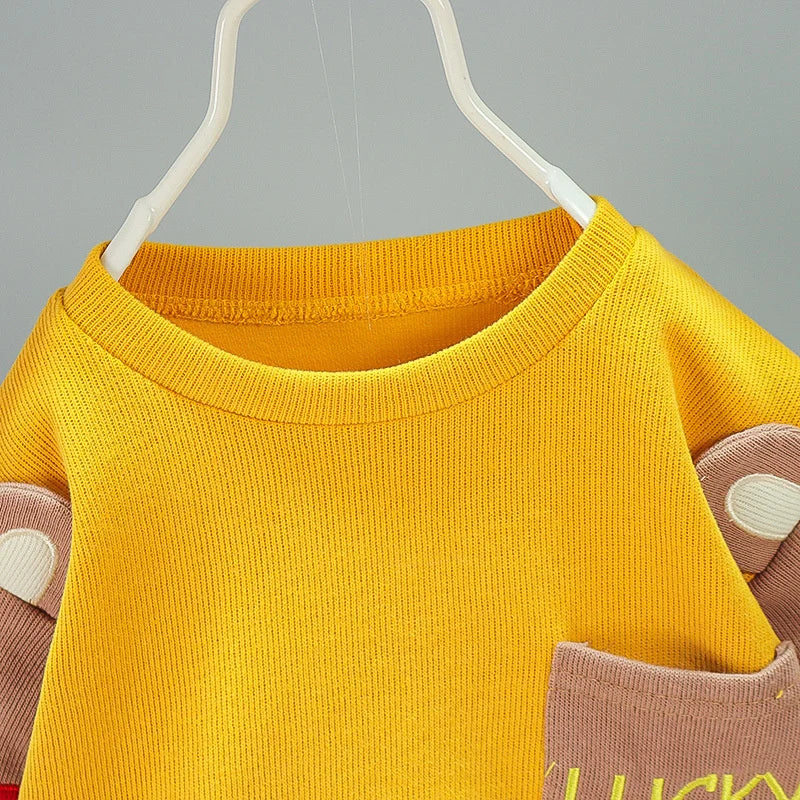 New Spring Autumn Baby Girls Clothes Children Boys Fashion T-Shirt Pants 2Pcs/Sets Toddler Casual Cotton Costume Kids Tracksuits
