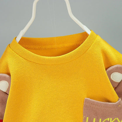 New Spring Autumn Baby Girls Clothes Children Boys Fashion T-Shirt Pants 2Pcs/Sets Toddler Casual Cotton Costume Kids Tracksuits