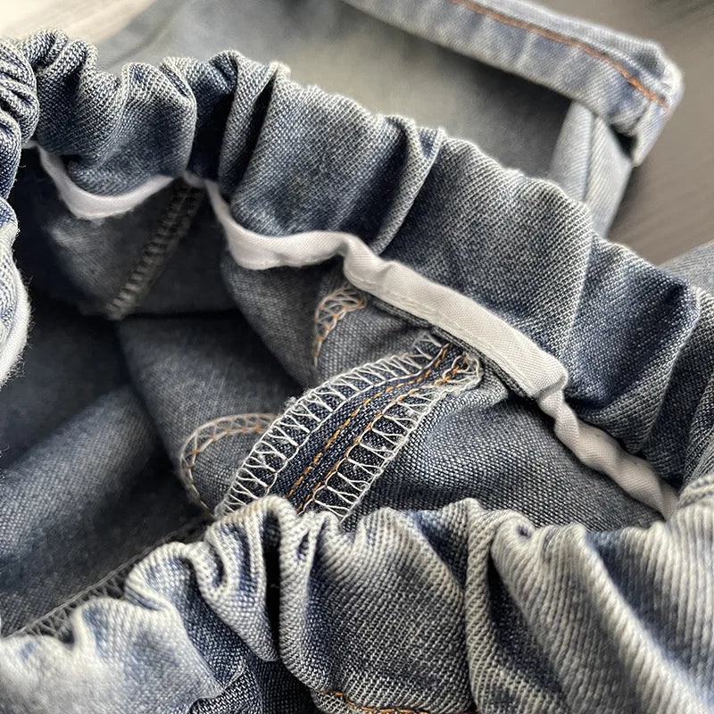 0-5Years New Baby Boys Girls Summer Clothes Multi Symbol Hot Dye T-shirt Denim Shorts 2pcs/sets Children Clothing Tracksuits Set